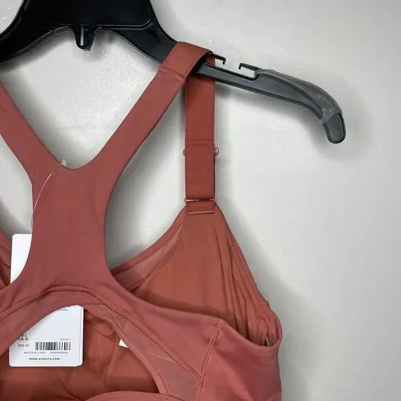 ATHLETA Womens Ultimate Adjustable Bra D-DD NEW Sz Large L Muted Red Racerback - Picture 10 of 12